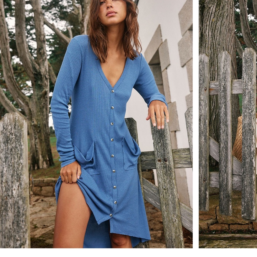 FP Ribbed Up Maxi Cardigan